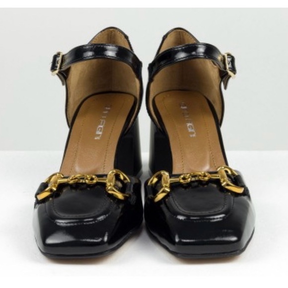 Leather black shoes on low heel, height quality, handmade by Ukranian designers - Picture 4 of 14